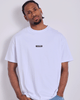 WNDRR Hexed Box Fit Tee White on model back