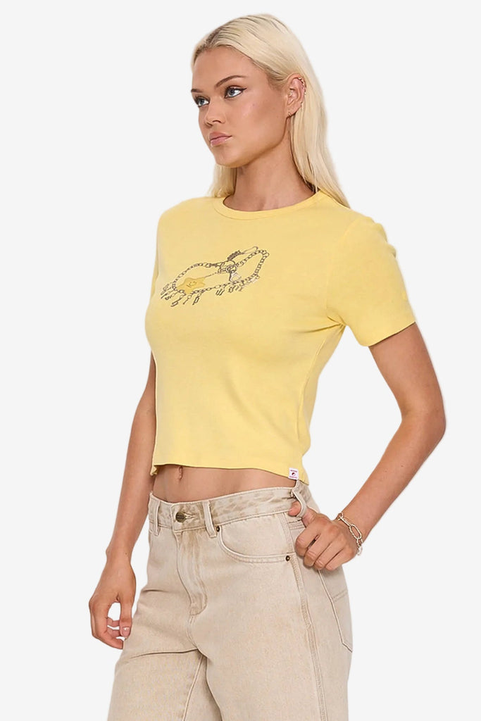 WORSHIP SUPPLIES Supernova Day Fit Tee - Good Time Yellow detail