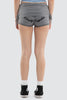 Worship Supplies Ophelia Stripe Ruched Booty Shorts - Magnet Stripe