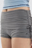 Worship Supplies Ophelia Stripe Ruched Booty Shorts - Magnet Stripe