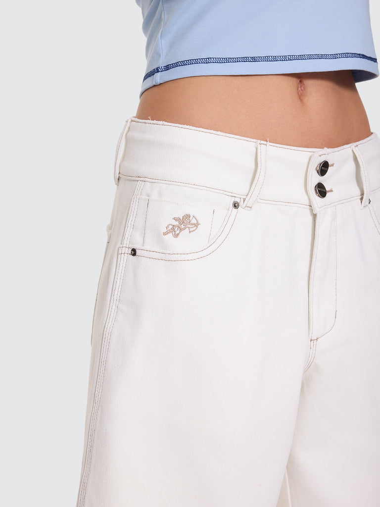 Worship Supplies 00s Big Baggy Short - Milk White
