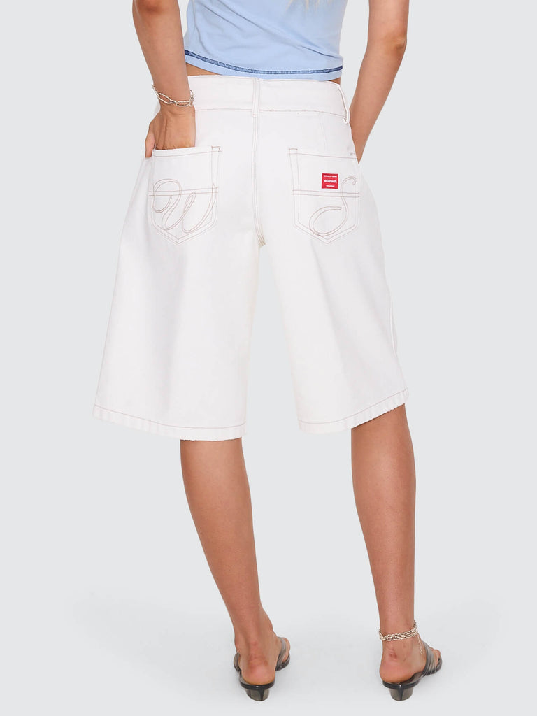 Worship Supplies 00s Big Baggy Short - Milk White