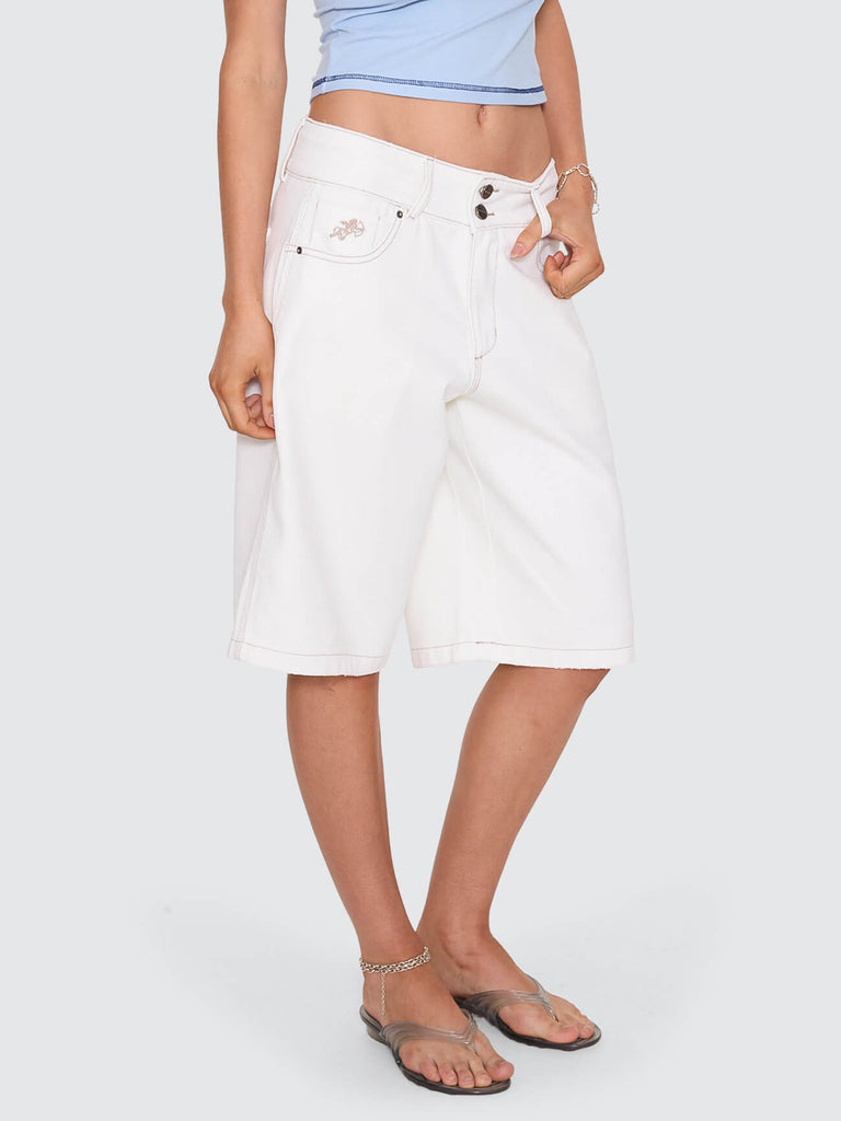 Worship Supplies 00s Big Baggy Short - Milk White