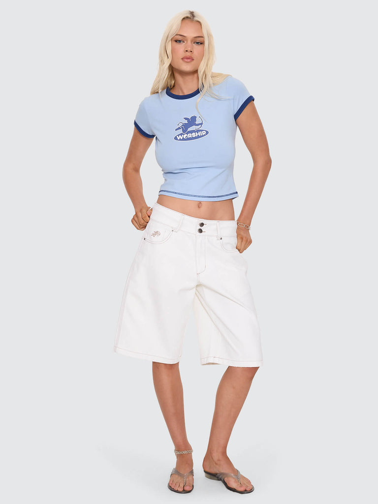 Worship Supplies 00s Big Baggy Short - Milk White