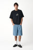 X-Large DOUBLE LAYER GORILLA FIT TEE - PIGMENT BLACK