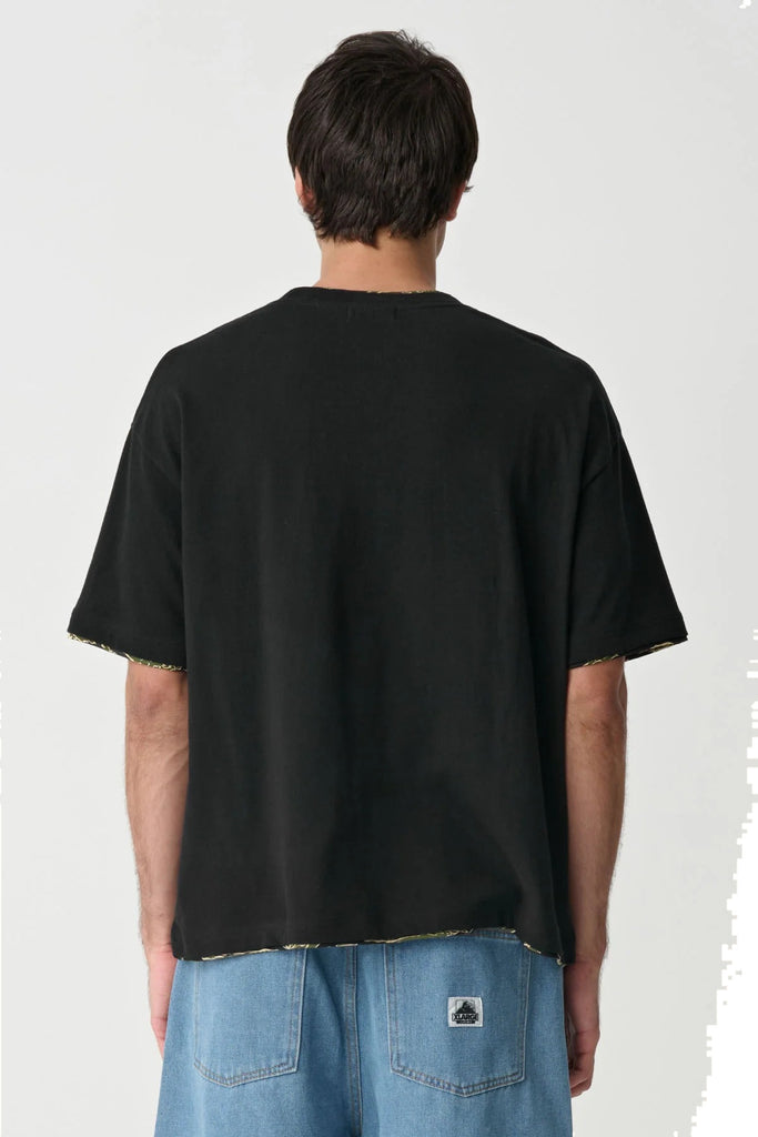 X-Large DOUBLE LAYER GORILLA FIT TEE - PIGMENT BLACK