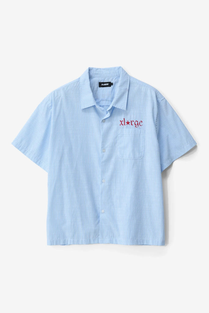 X-Large ESTABLISHED GORILLA FIT SHIRT - BLUE STRIPE