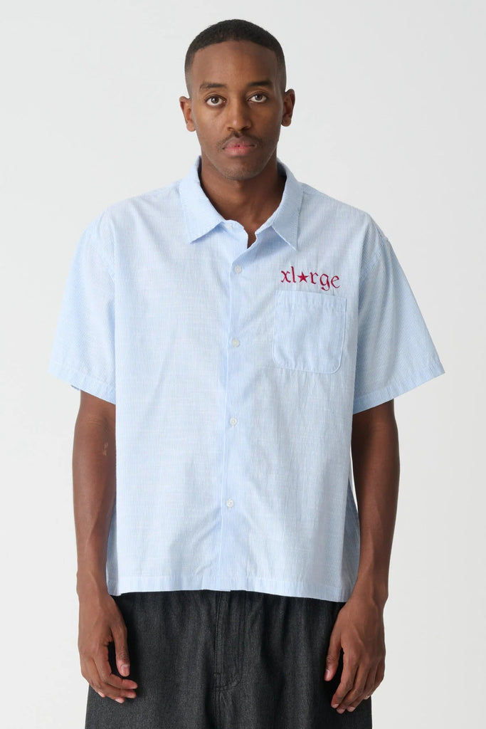X-Large ESTABLISHED GORILLA FIT SHIRT - BLUE STRIPE