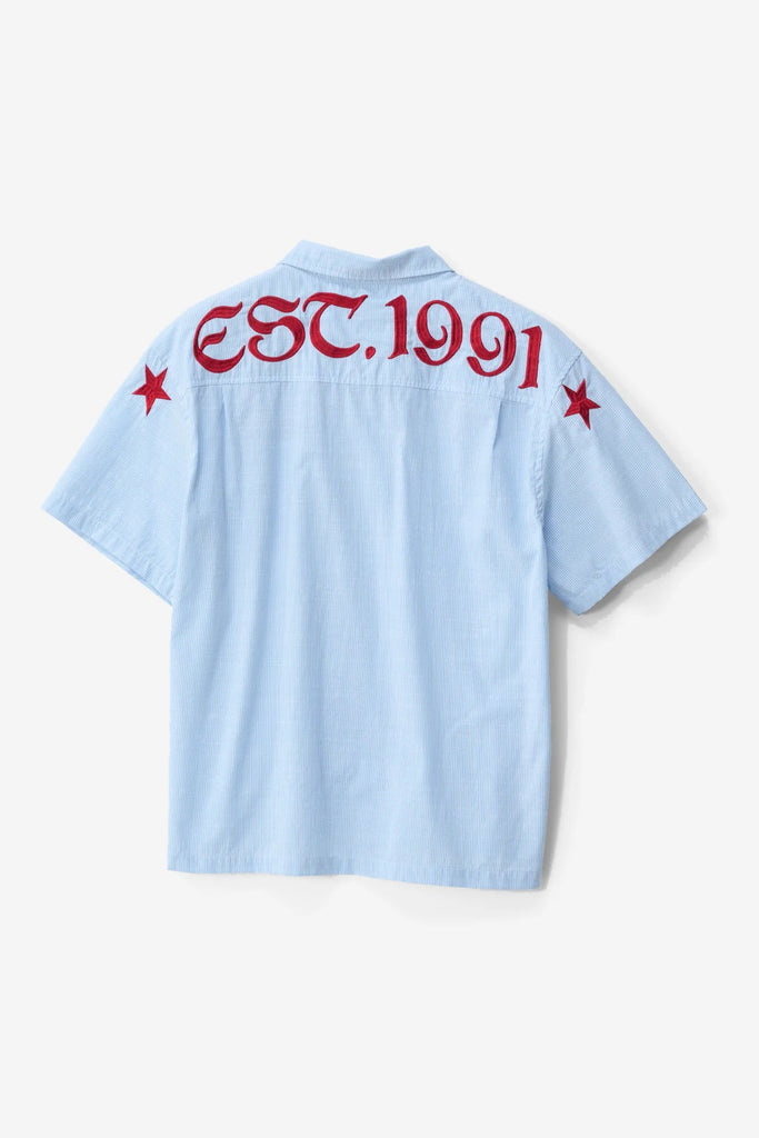X-Large ESTABLISHED GORILLA FIT SHIRT - BLUE STRIPE