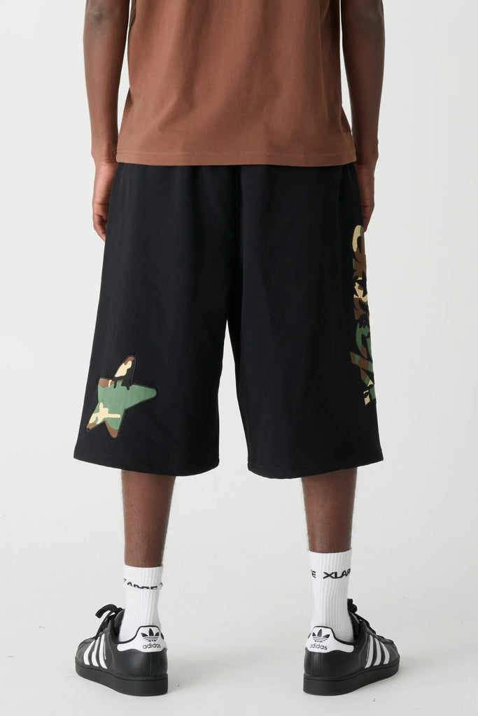 X-Large ITALIC STAR TRACKSHORT - BLACK