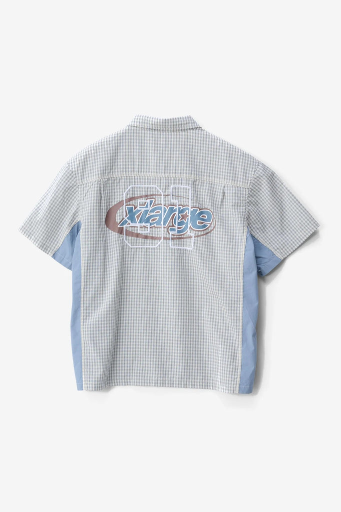 X-Large OVAL GORILLA FIT SS SHIRT - BLUE CHECK