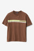X-Large TWO STRIPE SS TEE - PIGMENT COCOA