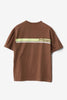 X-Large TWO STRIPE SS TEE - PIGMENT COCOA