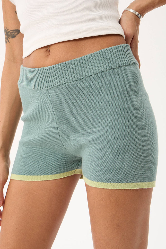 Afends Addison - Knit Short - Antique Blue