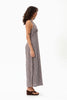 Afends Alexa - Halter Maxi Dress - Brown / Blue Check
