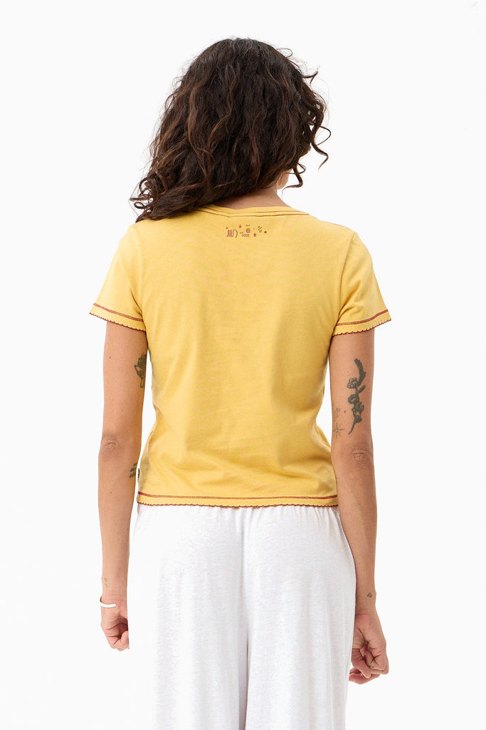 Afends Bandida - Baby Tee - Vintage Mango