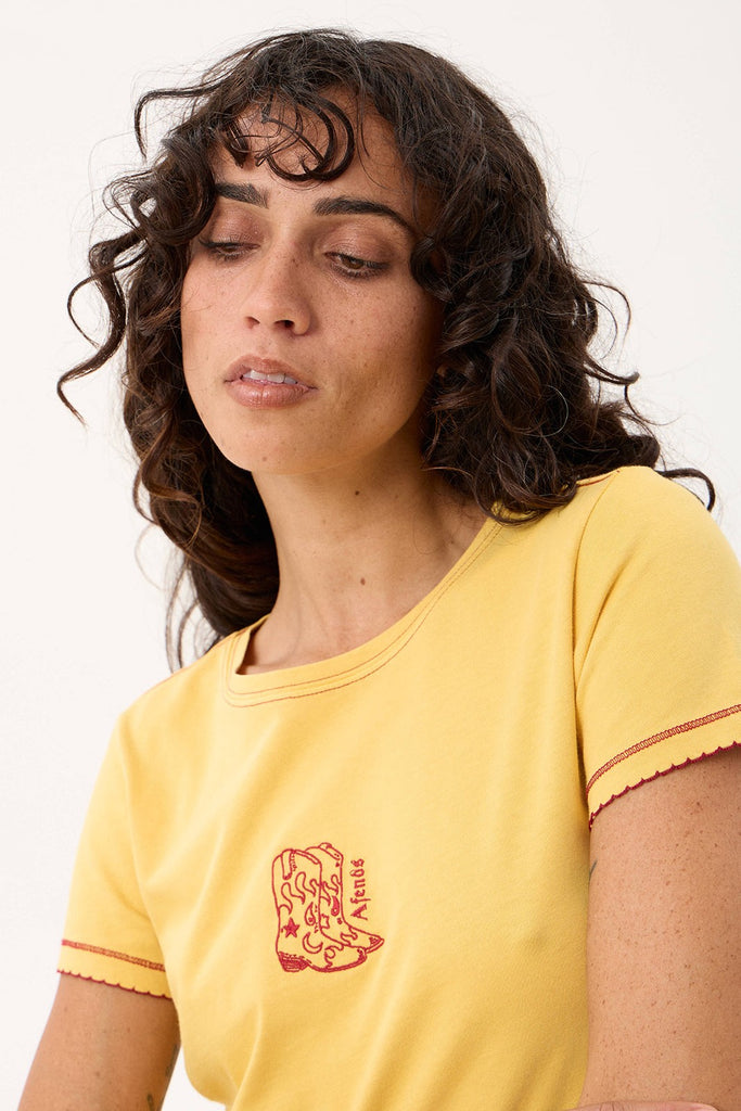 Afends Bandida - Baby Tee - Vintage Mango