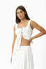 Afends Cherie - Tie Top - White