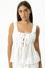 Afends Cherie - Tie Top - White