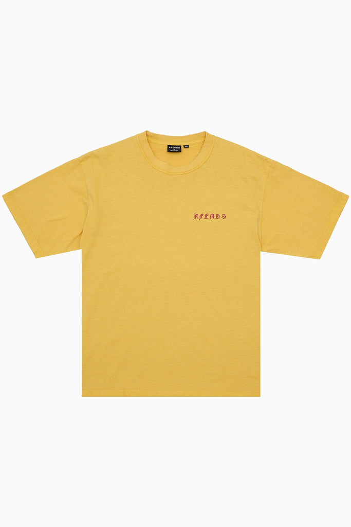 Afends Constellation - Heavyweight Boxy Tee - Vintage Mango