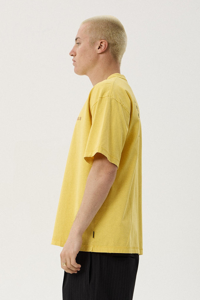 Afends Constellation - Heavyweight Boxy Tee - Vintage Mango