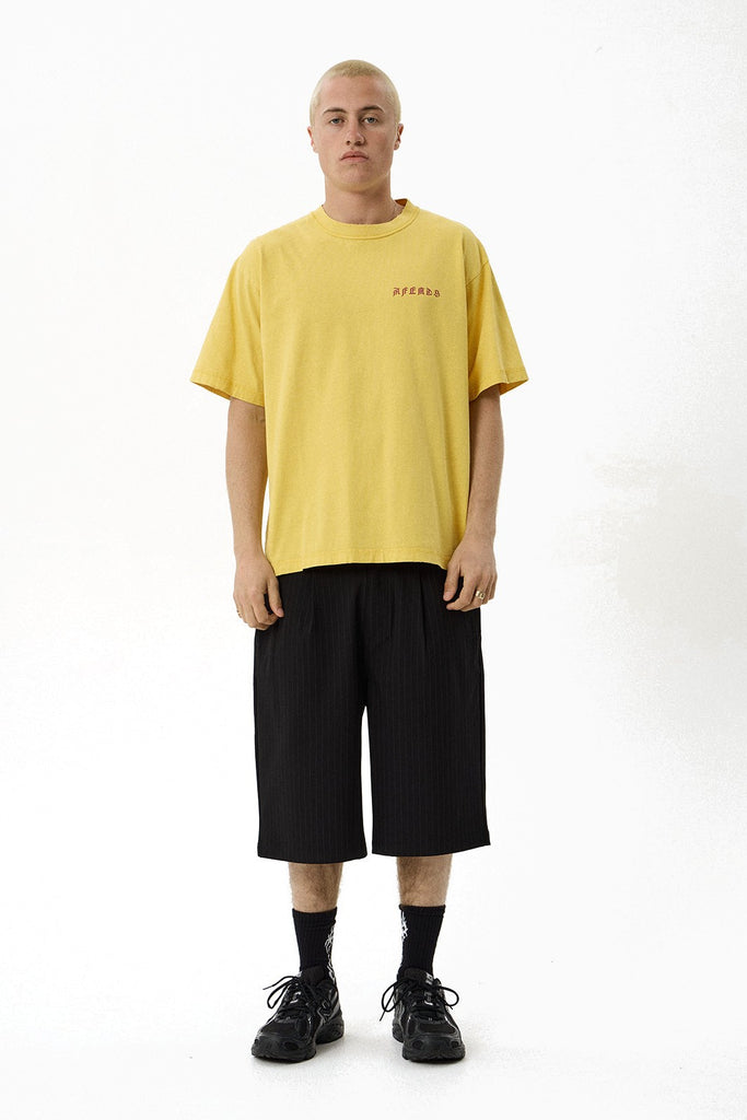 Afends Constellation - Heavyweight Boxy Tee - Vintage Mango