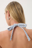 Afends Delfina - Seersucker Halter Top - Powder Blue Check