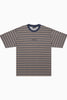 Afends Eureka - Boxy Tee - Olive Stripe
