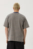 Afends Eureka - Boxy Tee - Olive Stripe