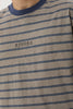 Afends Eureka - Boxy Tee - Olive Stripe