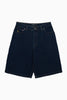 Afends Fast Forward - Denim Ultra Baggy Pleated Short 24" - Ink