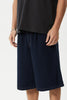 Afends Fast Forward - Denim Ultra Baggy Pleated Short 24" - Ink