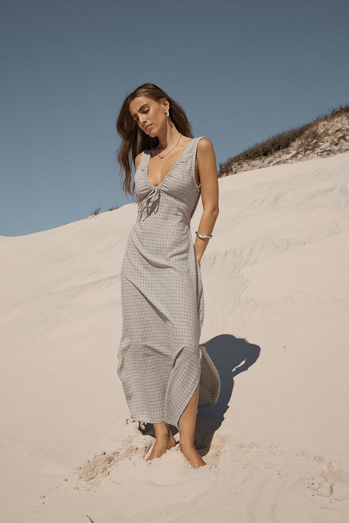 Afends Izzy - Maxi Dress - Silver Birch