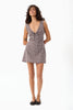 Afends Izzy - Mini Dress - Brown / Blue Check