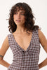 Afends Izzy - Mini Dress - Brown / Blue Check