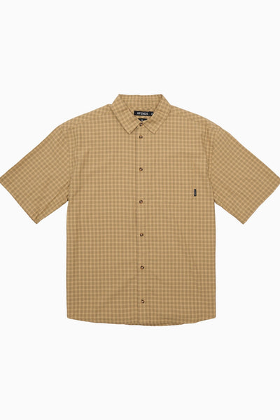 Afends Lo-Fi - Short Sleeve Shirt - Corn Check