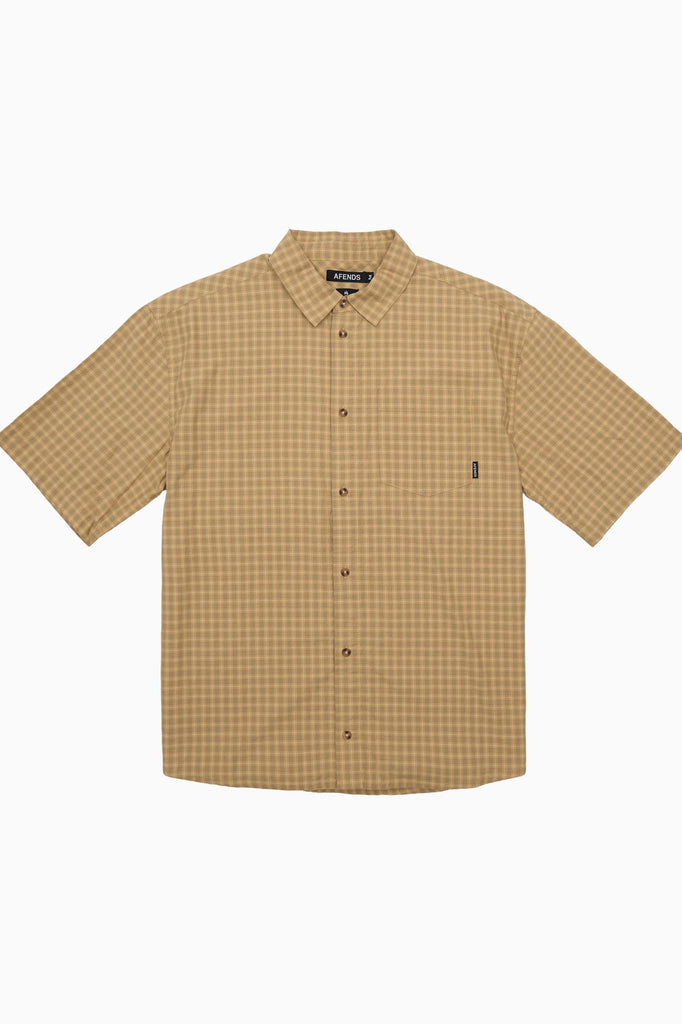 Afends Lo-Fi - Short Sleeve Shirt - Corn Check