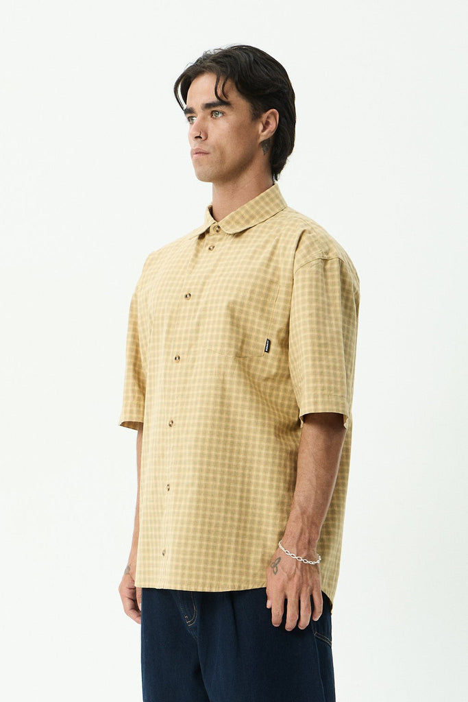 Afends Lo-Fi - Short Sleeve Shirt - Corn Check
