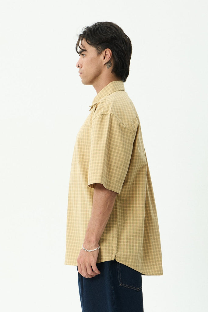 Afends Lo-Fi - Short Sleeve Shirt - Corn Check