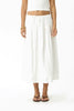 Afends Marlow - Midi Skirt - White