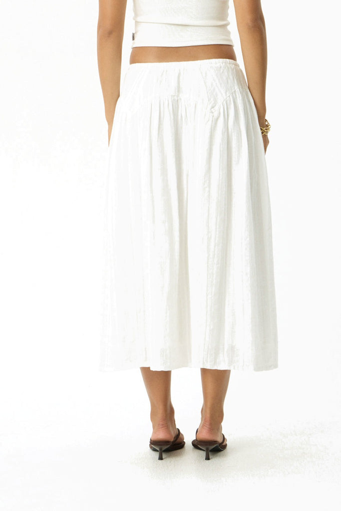 Afends Marlow - Midi Skirt - White