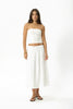 Afends Marlow - Midi Skirt - White