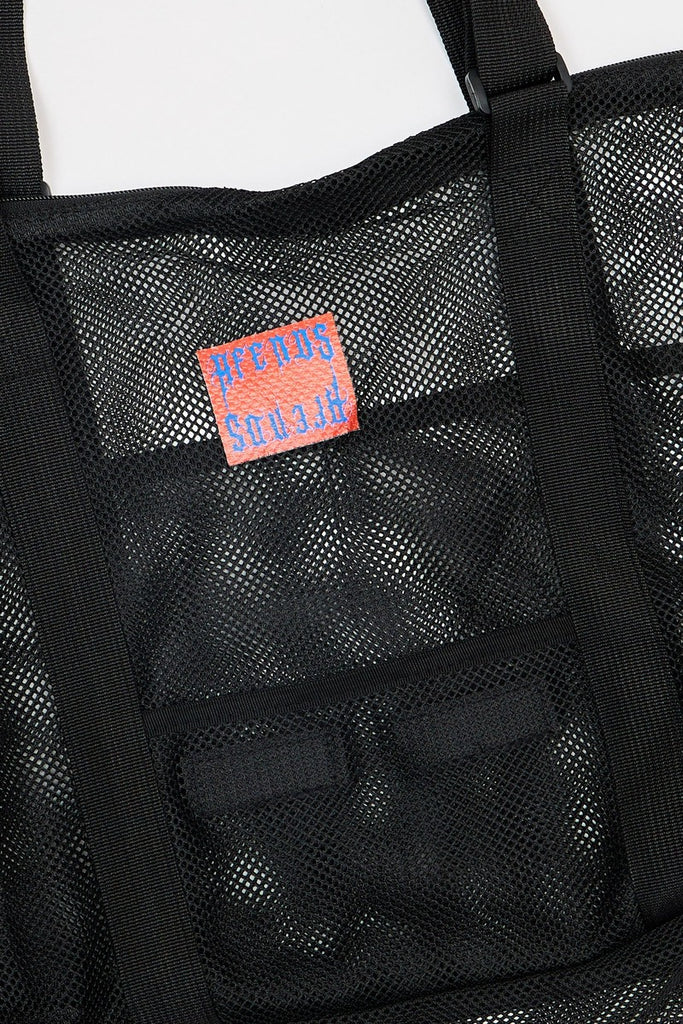 Afends Mirror Mesh Tote Bag - Black detail
