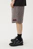 Afends Ninety Eight Leisure - Elastic Shorts 22" - Brown / Blue Check