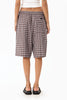 Afends Ninety Eight Leisure - Elastic Shorts 22" - Brown / Blue Check