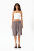 Afends Ninety Eight Leisure - Elastic Shorts 22" - Brown / Blue Check