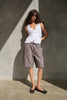 Afends Ninety Eight Leisure - Elastic Shorts 22" - Brown / Blue Check