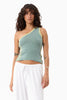 Afends Tiana - One Shoulder Top - Antique Blue