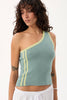 Afends Tiana - One Shoulder Top - Antique Blue