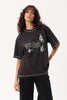 Afends Yang - Heavyweight Boxy Tee - Stone Black